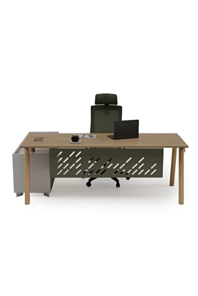 Vivense PİWORK YÖNETİCİ ETAJERLİ OFİS MASA, 200 CM