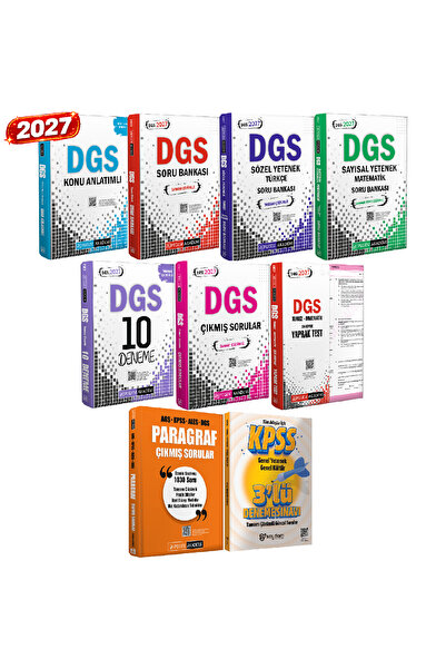 Pegem Akademi Yayıncılık 2027 DGS Süper Set(Konu-Soru-Sözel Sayısal Yetenek-Y...