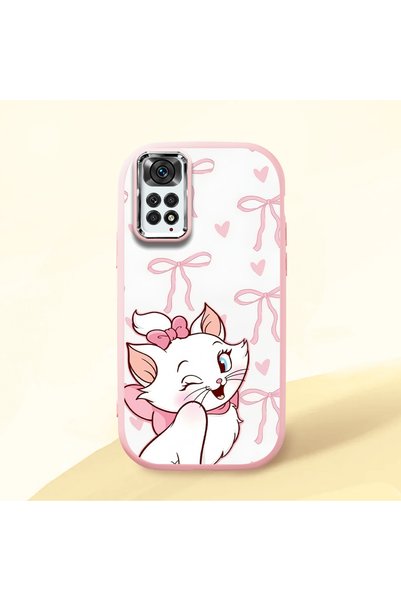 Hontinga Redmi Note 11 Compatible Case Camera Protective Pink Cartoon Pattern...