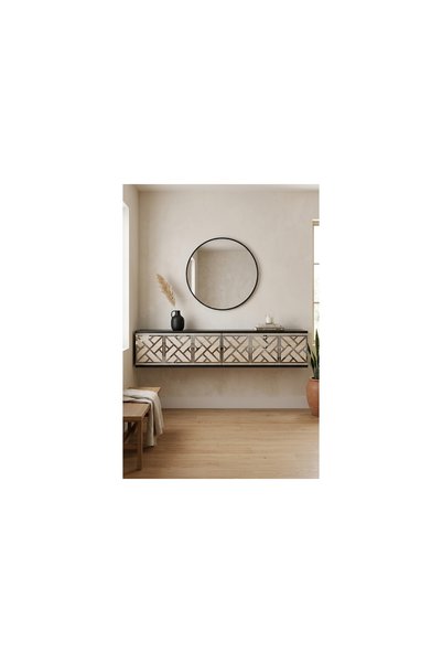 Vivense AREX DRESUAR ANTRE HOL RAFI ANTRASİT TRAVERTEN SİLVER 120 CM DA1238ATS