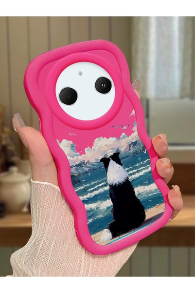 Hontinga Redmi A3 Pro Compatible Case Camera Protector Red Silicone Lover Cou...