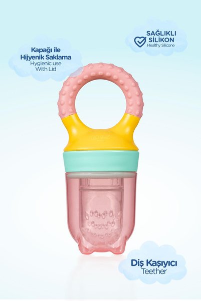 Wee Baby Fruit Strainer and Feeding Spoon Nutrition Starter Set - Girl