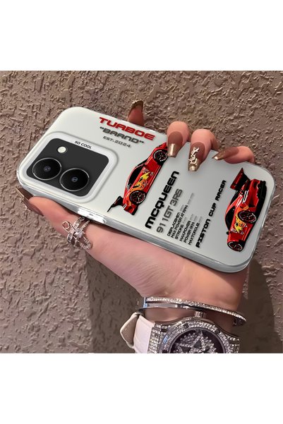 CHICASELUX Vivo Y36 4G/5G Compatible Daily Use Compatible Trend Racing Car Ca...