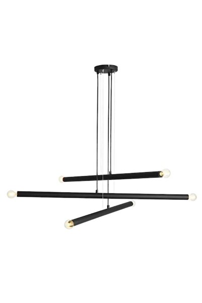 Aldex Lampă suspendată Tubo 6, Aldex, metal, E14, Negru, 100x100x105cm