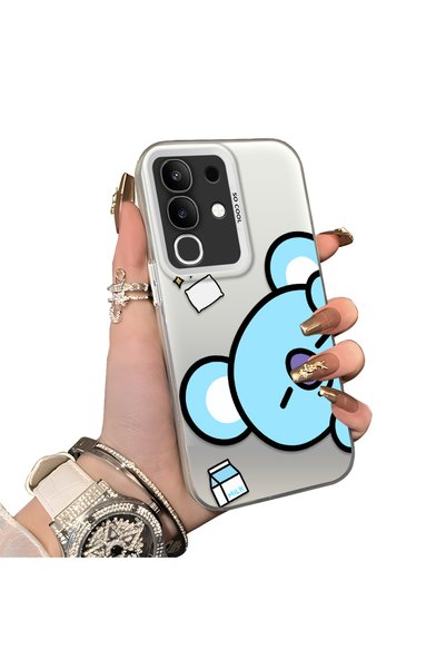 ucuc Vivo Y29 4g(V2434) Compatible Hard Acrylic Back Silicone Edge Lens Prote...
