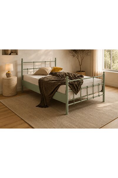 Vivense UNİMET LALAS METAL KARYOLA, YEŞİL, 90X200