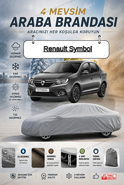 designcover *Renault Symbol-Sedan GRİ ARABA BRANDASI ARABA ÇADIRI-4 MEVSİM SU...