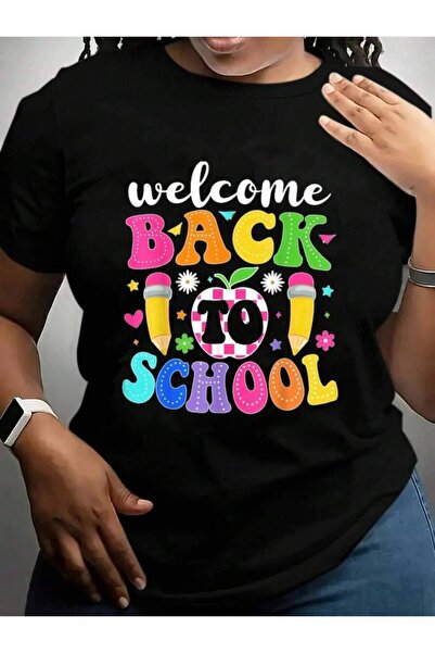 25W Welcome Teacher Happy First Day Of Back To School Black Graphic T Shirts Tee