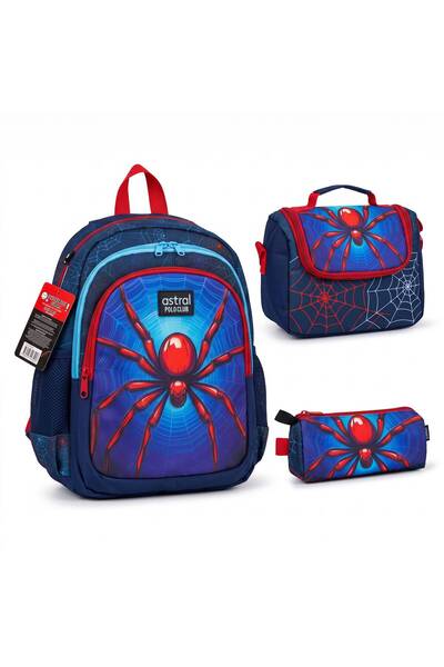 Astral Polo Club School Bag Set Backpack Lunch Bag Pencil Case