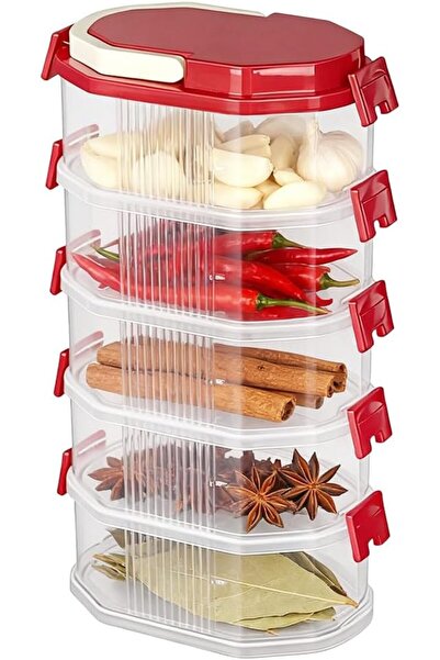 HASTHIP Hasthib Stackable Seasoning Storage Box Leak-Proof Freezer Safe Cerea...
