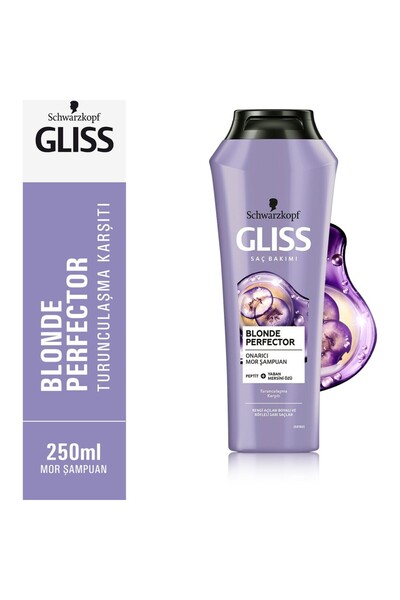 Gliss Blonde Perfector Turunculaşma Karşıtı Onarıcı Mor Şampuan 250 ml Röflel...