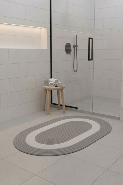 Comfort Craft Ριγέ οβάλ χαλάκι μπάνιου |   Πλενόμενο μοντέρνο χαλάκι δαπέδου ...