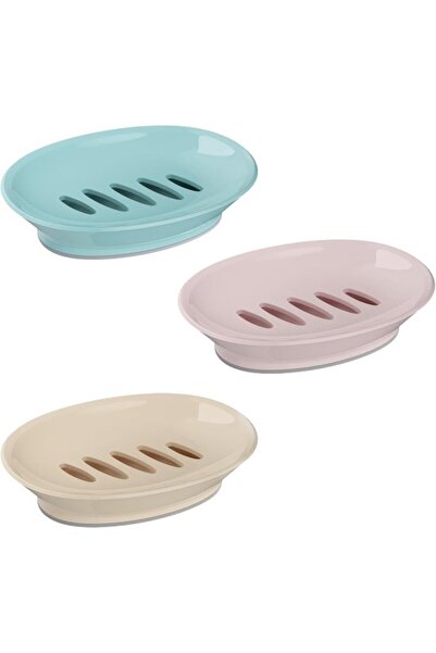 Morvena Picks Set de vase de săpun din trei piese cu scurgere – săpună durabi...
