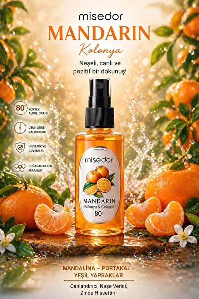 şirineşyalarım Mandarin Kolonya 80° - 50ml Cep Boy