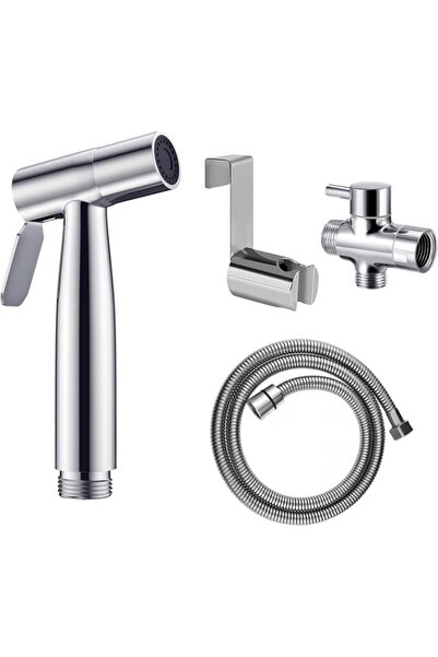 Morvena Picks Set cap de duș manual din oțel inoxidabil cu furtun și robinet ...