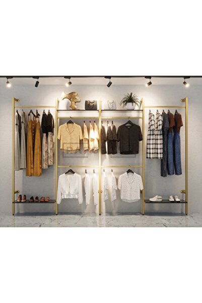 Rafgross 255x250 CM Mağaza Raf Sistemi – Askılık ve Giyinme Odası Raf Sistemi