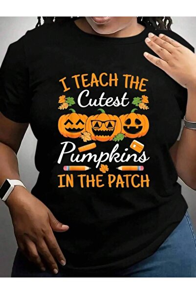 k222 تي شيرت I Teach Cutest Pumpkins In The Patch Teacher Halloween باللون ال...
