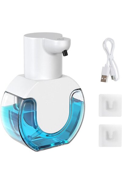 Morvena Picks Dozator automat de sapun, 420 ml spumant montat pe perete, rezi...