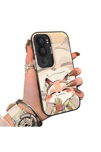 ucuc Vivo Y31/Y21D Compatible Hard Acrylic Back Silicone Edge Lens Protection...