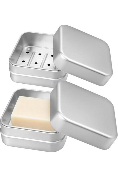 Morvena Picks Săpună pătrată din aluminiu - săpună cu drenare automată cu ori...