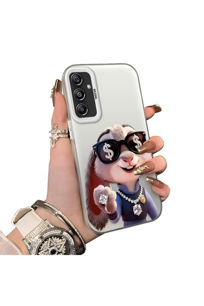ucuc Samsung Galaxy A24 Compatible Hard Acrylic Back Silicone Edge Lens Prote...