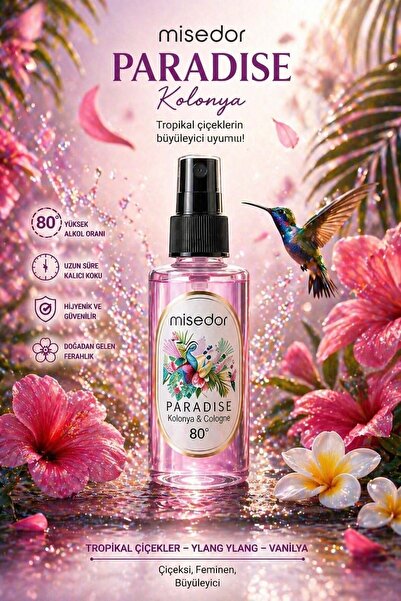 şirineşyalarım Paradise Kolonya 80° - 50ml Cep Boy
