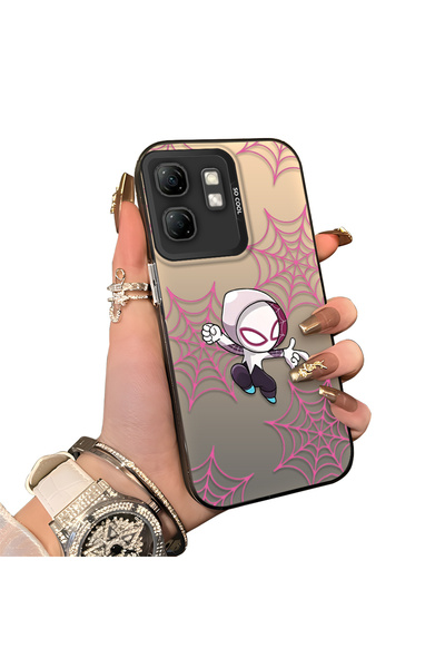 ucuc Infinix Hot 50I Compatible Hard Acrylic Back Silicone Edge Lens Protecti...