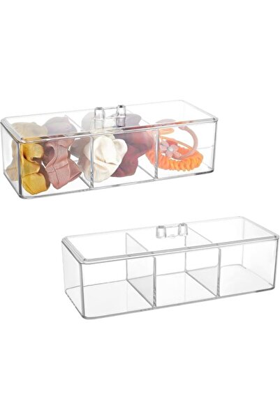 Morvena Picks Set organizator cosmetic din plastic din 2 piese, 9 x 3,5 x 3,1...