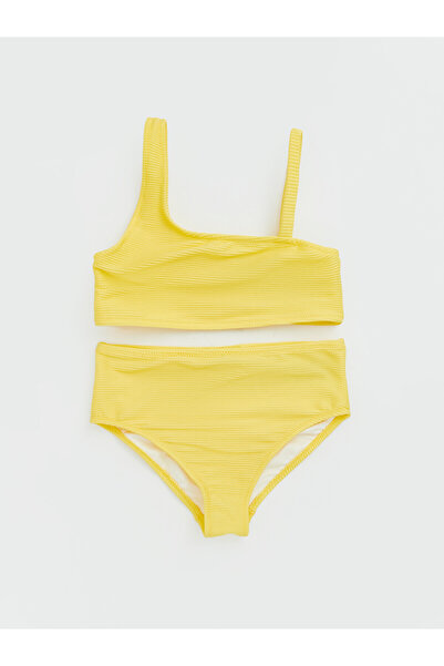 LC Waikiki NEVAVM Bikini pentru fete cu guler asimetric și textură
