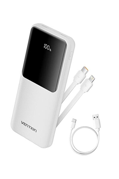 Vention FHOW0 10000mAh Power Bank, 22.5W PD, 2 USB/USB-C, USB-C/Lightning Cable