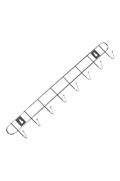 OEM Κρεμάστρα επίπλων με 8 γάντζους 70x455x50mm, χρωμιωμένο ατσάλι
