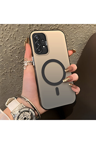 Samsung Galaxy A52/A52S Uyumlu Şık Minimal Halka Desenli Telefon Kılıfı, Mıknatıslı Değildir