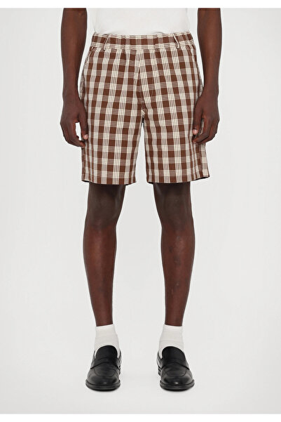 Bather Men's Shorts, Bather, Cotton, Checkered Pattern, Walnut/Brown