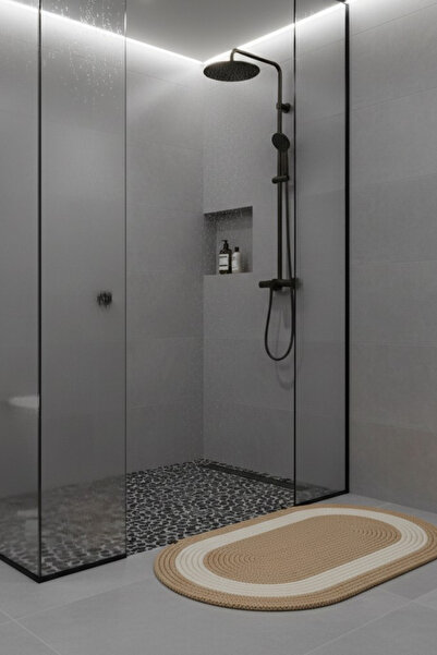 Comfort Craft Ριγέ οβάλ χαλάκι μπάνιου |   Πλενόμενο μοντέρνο χαλάκι δαπέδου ...