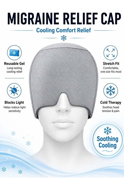 LEOXOL Relief Cap | Cooling Headache Relief Hat | Reusable Gel Ice Head Wrap ...