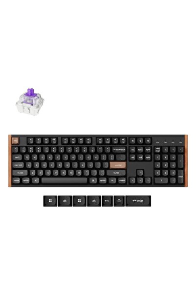 Keychron لوحة مفاتيح ميكانيكية لاسلكية كاملة الحجم، تصميم 100%، مفاتيح هول-إف...
