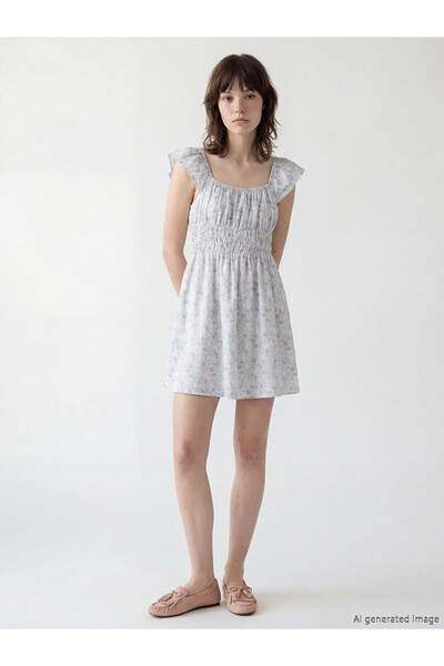 LC Waikiki Square Neck Floral Mini Dress
