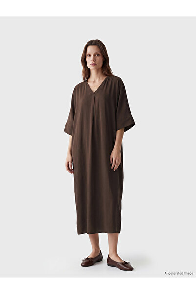 LC Waikiki V Neck Modal Blend Dress