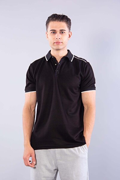 Mckanzie 8328 Pike Modal T-Shirt with Collar and Shoulder Stripes