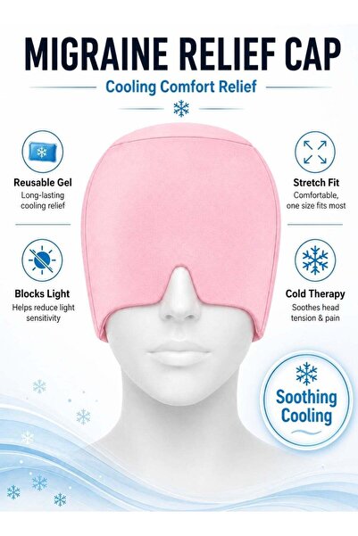 LEOXOL Relief Cap | Cooling Headache Relief Hat | Reusable Gel Ice Head Wrap ...