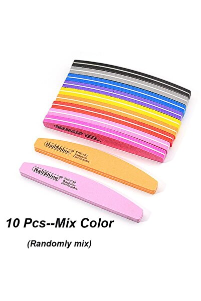 Choice Mix 10pcs 10/30pcs Double-sided Nail File Block Colorful Sponge Nail P...