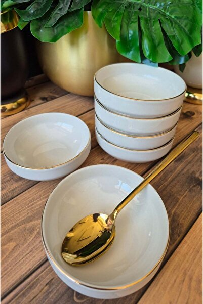 CASA DE BELLA 6 KİŞİLİK GOLD YALDIZLI ÇORBA KASESİ 13,5CM