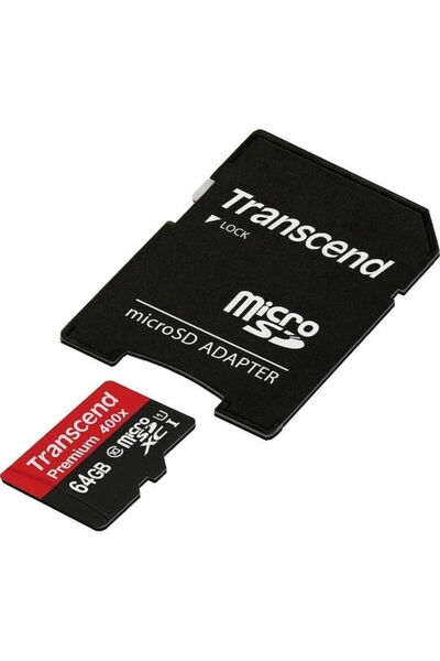 Transcend Premium 400x microSDXC 64GB U1 UHS-I 45MB/s Με Αντάπτορα