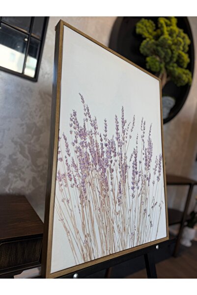 Genel Markalar Barstolan Lavender Field - İskandinav Tarzı Ahşap Çerçeveli Bo...