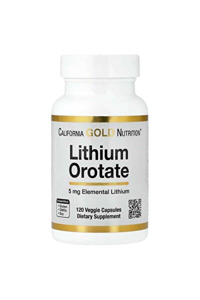 California Gold Nutrition , Lithium Orotate, 5 mg, 120 Veggie Capsules