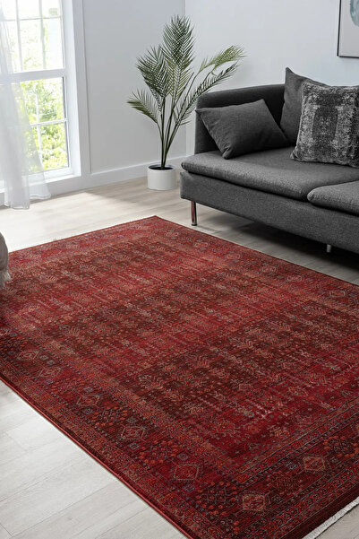 SEYRAN HALI ETNİK MODEL SALON HALISI BORDO OTURMA ODASI HALISI ASIR SERİSİ AS...