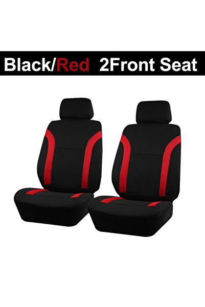 Choice13 Red 2 front seat Universal Breathable Car Seat Covers Air Mesh Fabri...