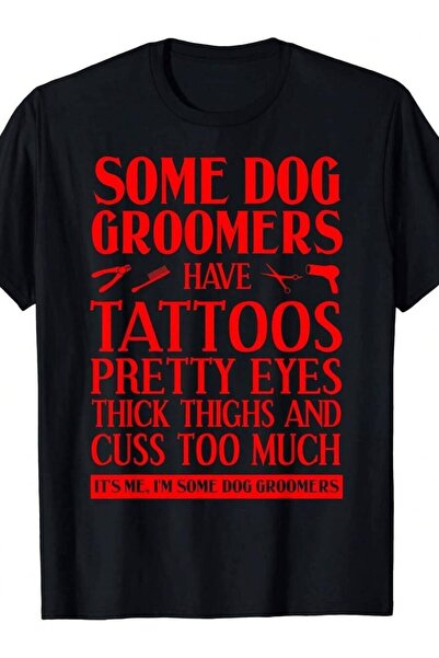 21JNRY Men'S Plus Size Humorous T-Shirt Dog Groomers, Perfect Gift For Both M...