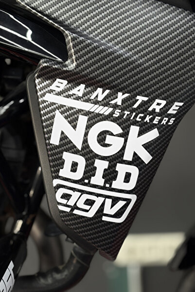 Banxtre 4-Pack Vinyl Cut Sponsor Sticker for Motorcycle and Helmet (Ngk-Agv-Did)
