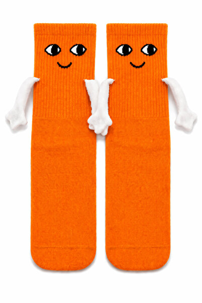 CARNAVAL SOCKS Șosete unisex Carnaval Orange ținându-se de mână